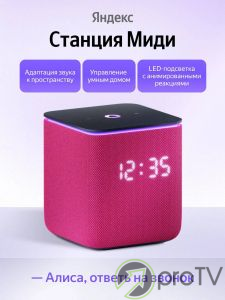 Яндекс Станция Алиса Миди (малиновый)